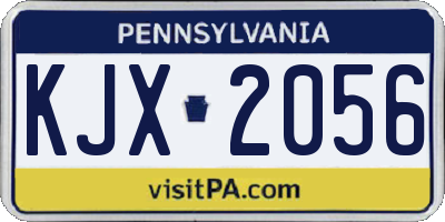 PA license plate KJX2056