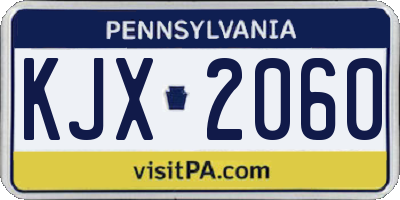 PA license plate KJX2060