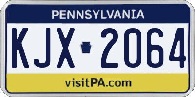 PA license plate KJX2064