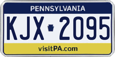PA license plate KJX2095