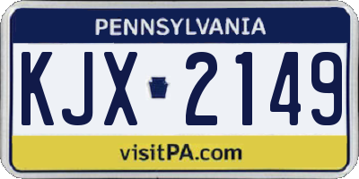 PA license plate KJX2149