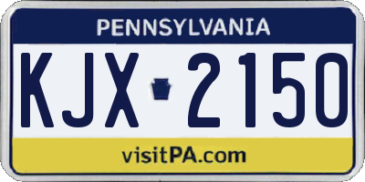 PA license plate KJX2150