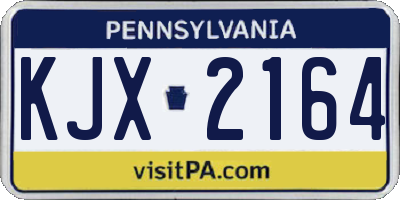 PA license plate KJX2164