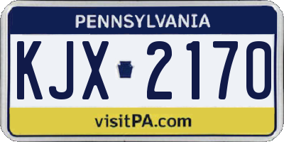 PA license plate KJX2170