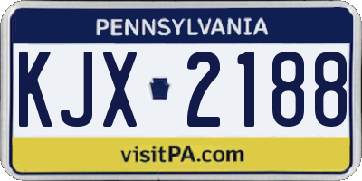 PA license plate KJX2188