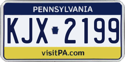 PA license plate KJX2199