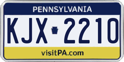 PA license plate KJX2210