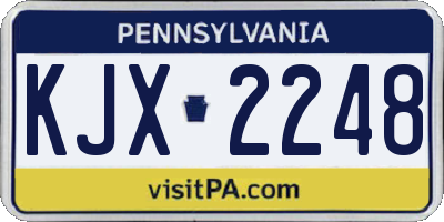 PA license plate KJX2248