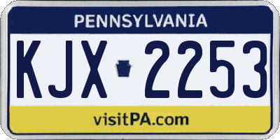 PA license plate KJX2253