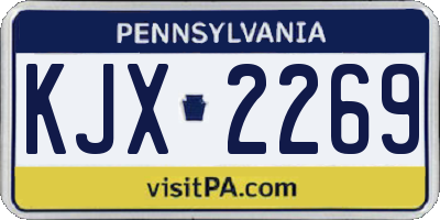 PA license plate KJX2269