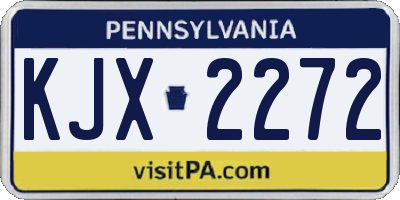 PA license plate KJX2272