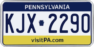 PA license plate KJX2290