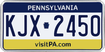 PA license plate KJX2450