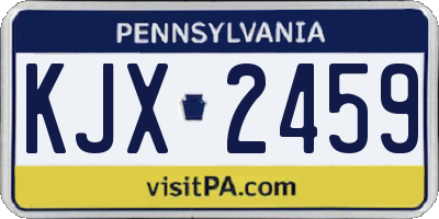 PA license plate KJX2459