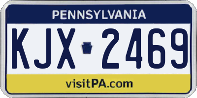 PA license plate KJX2469