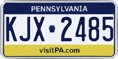 PA license plate KJX2485