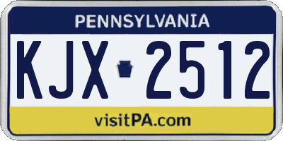PA license plate KJX2512