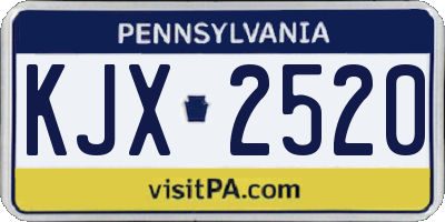 PA license plate KJX2520