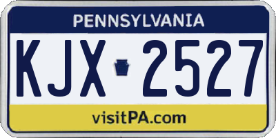 PA license plate KJX2527