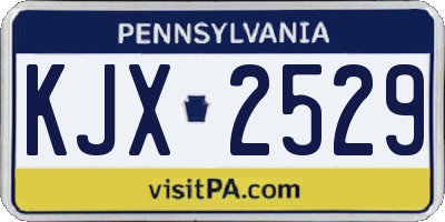 PA license plate KJX2529