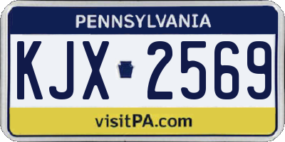 PA license plate KJX2569