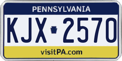 PA license plate KJX2570