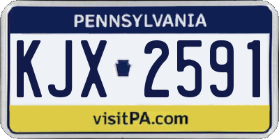 PA license plate KJX2591