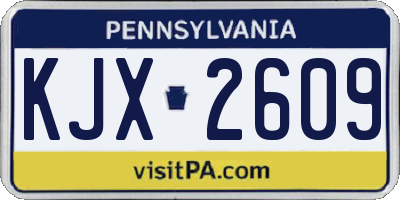 PA license plate KJX2609