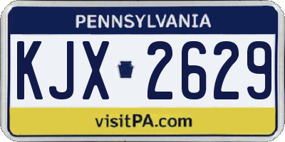 PA license plate KJX2629