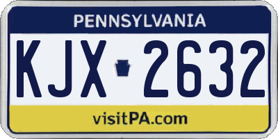 PA license plate KJX2632