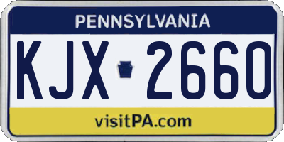 PA license plate KJX2660