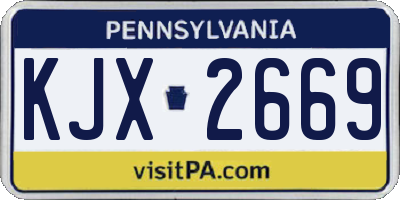 PA license plate KJX2669