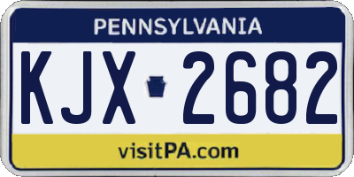 PA license plate KJX2682
