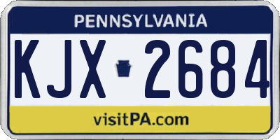 PA license plate KJX2684