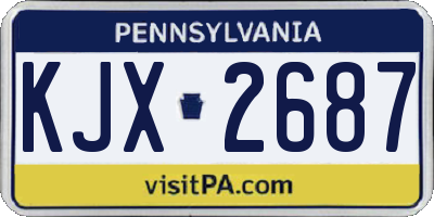 PA license plate KJX2687