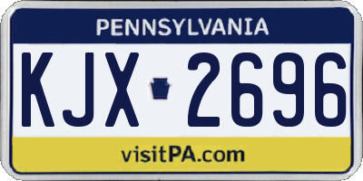PA license plate KJX2696
