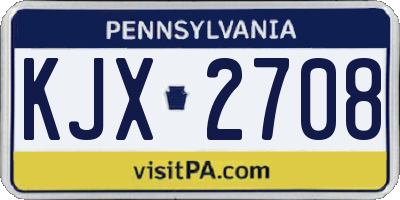 PA license plate KJX2708