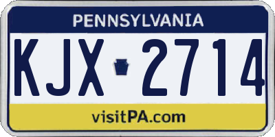 PA license plate KJX2714