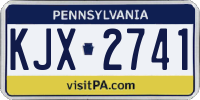 PA license plate KJX2741