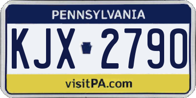 PA license plate KJX2790