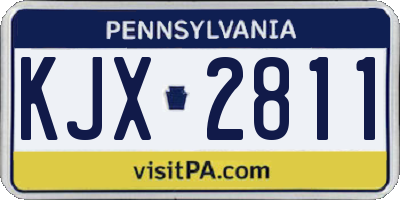 PA license plate KJX2811
