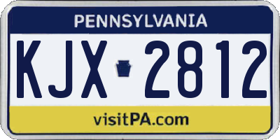 PA license plate KJX2812
