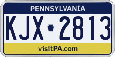 PA license plate KJX2813