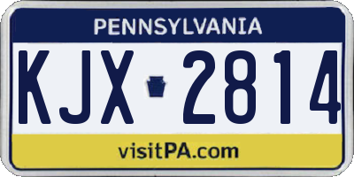 PA license plate KJX2814