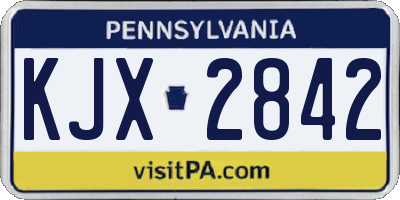 PA license plate KJX2842