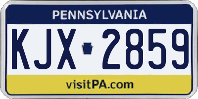 PA license plate KJX2859
