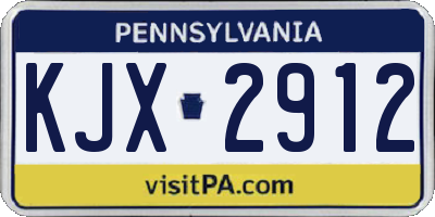 PA license plate KJX2912