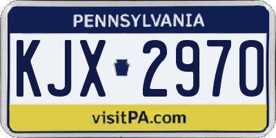 PA license plate KJX2970