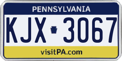 PA license plate KJX3067