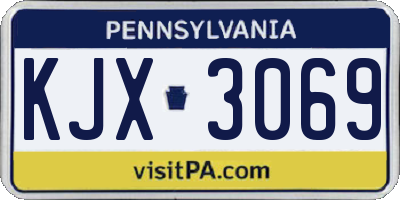 PA license plate KJX3069